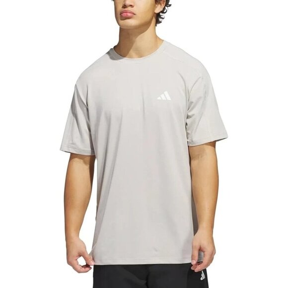NEW Adidas Men's M Regular Fit Athletic T Shirt Short Sleeve Beige - Picture 1 of 9
